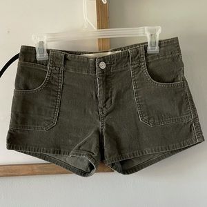 GAP Corduroy Olive Green Shorts Size 2